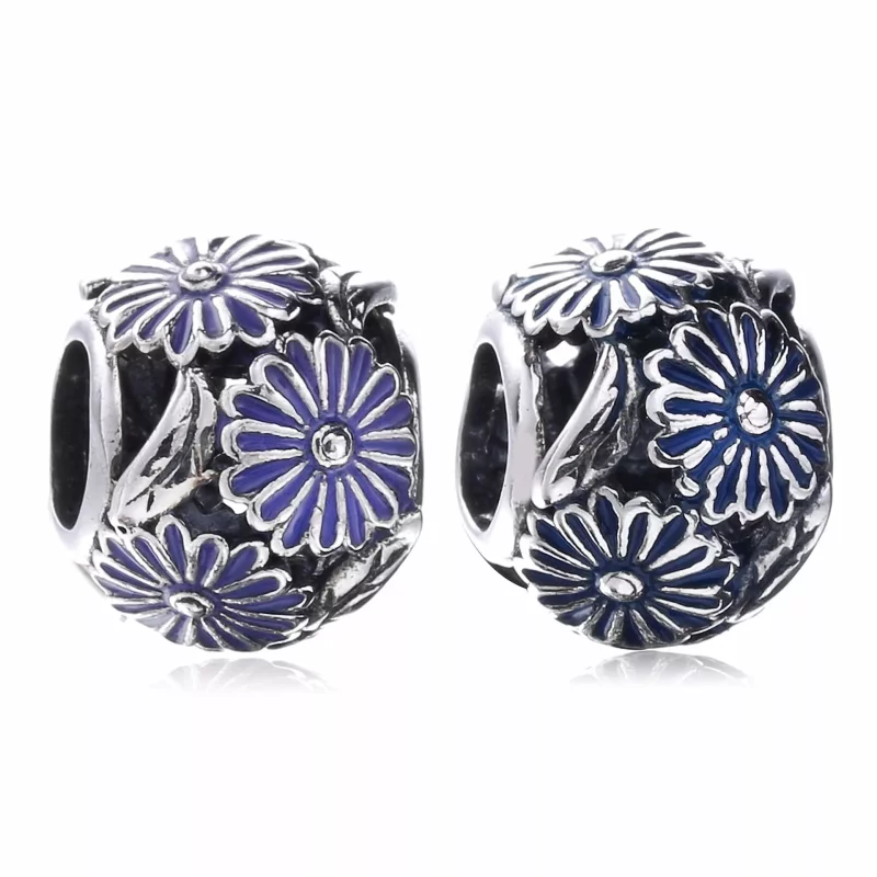 (afbeelding voor) PANDORA Daisy Silver Bedel With Lavender Enamel - 791487En66 - Bekijken 5