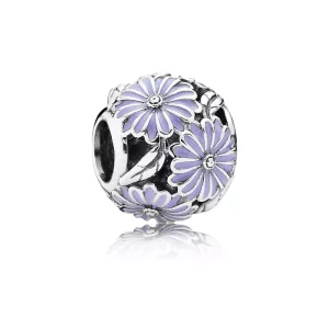 (afbeelding voor) PANDORA Daisy Silver Bedel With Lavender Enamel - 791487En66