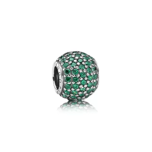 (afbeelding voor) PANDORA Dark Green Pavé Ball Bedel - 791051CZn