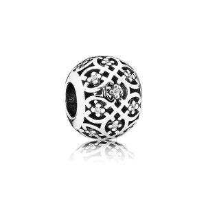 (afbeelding voor) PANDORA Decorative Silver Bedel With Cubic Zirconia - 791295CZ