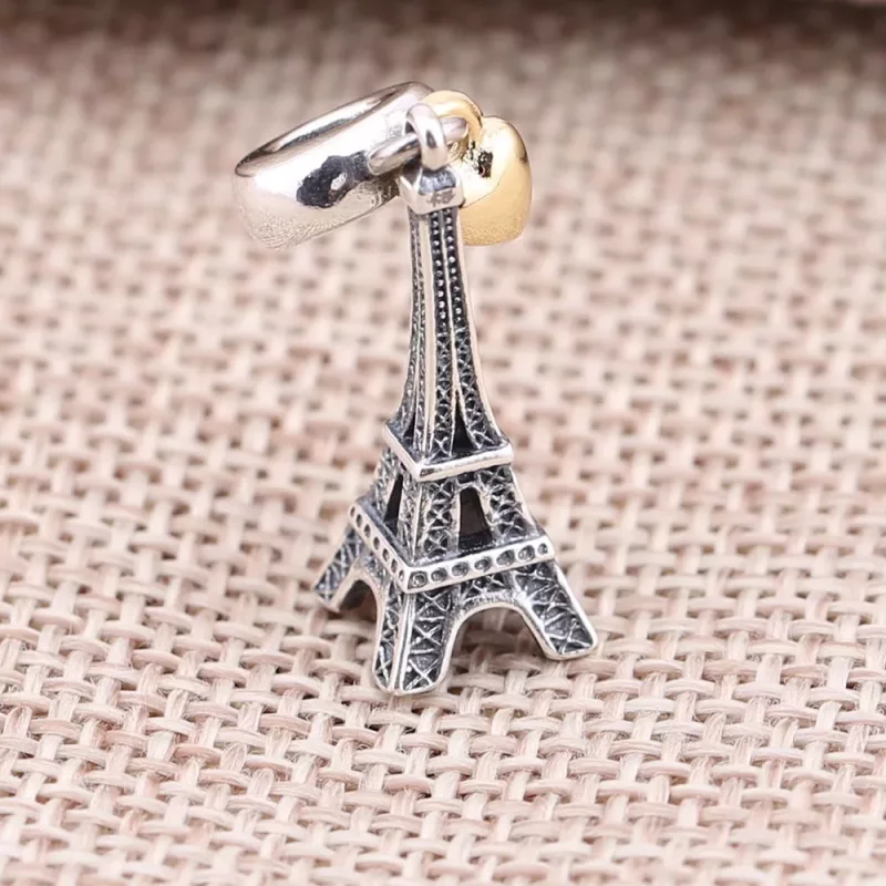 (afbeelding voor) PANDORA Eiffel Tower Silver Dangle With 14K - 791302 - Bekijken 2