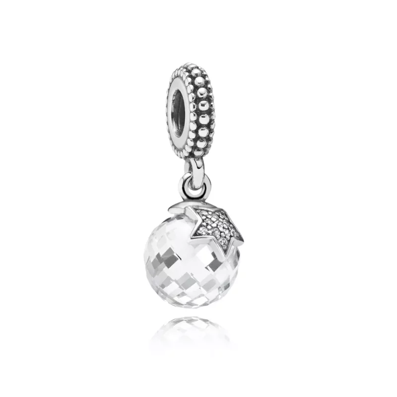 (afbeelding voor) PANDORA Faceted Silver Dangle With Cubic Zirconia - 791392CZ