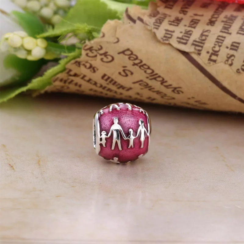 (afbeelding voor) PANDORA Family Silver Bedel With Translucent Violet Enamel - 791399En62 - Bekijken 2