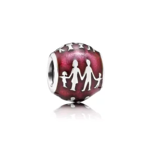 (afbeelding voor) PANDORA Family Silver Bedel With Translucent Violet Enamel - 791399En62