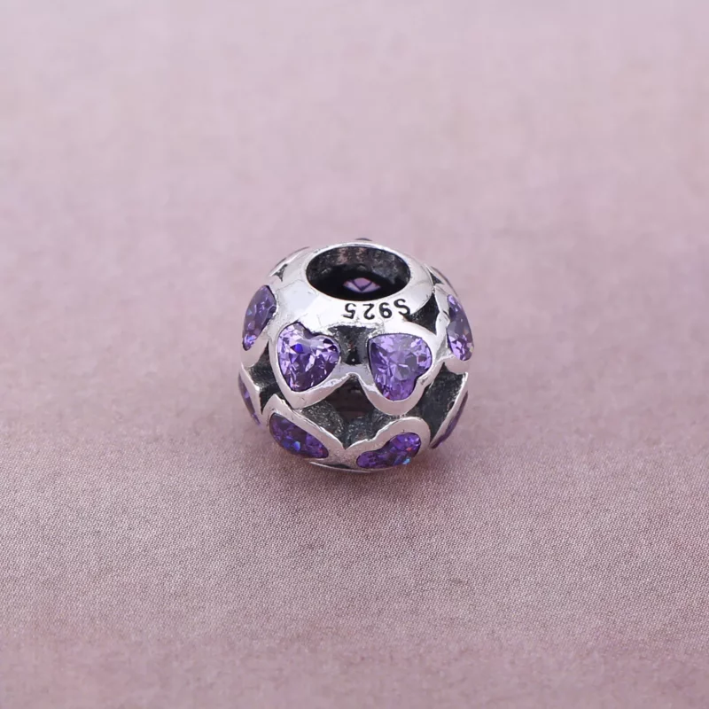 (afbeelding voor) PANDORA Fancy Pink Openwork Love Bonds Bedel - 791250CZs - Bekijken 3