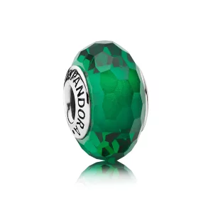 (afbeelding voor) PANDORA Forest Green Faceted Glass Bedel - 791619