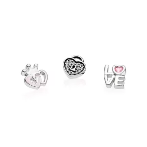 (afbeelding voor) PANDORA Forever Hearts Petites Locket Bedel - 792021PCZ