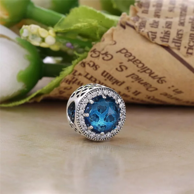 (afbeelding voor) PANDORA Glacier Blue Radiant Hearts Bedel - 791725Ngl - Bekijken 2