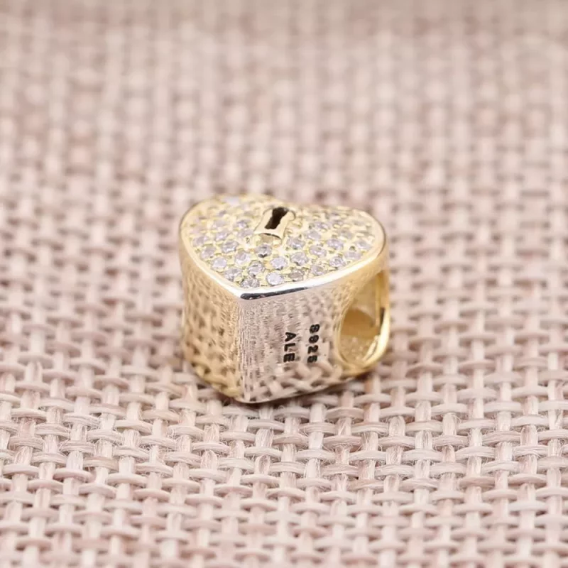 (afbeelding voor) Pandora Gouden Gouden Hartslot Bedel 750833CZ - Bekijken 2