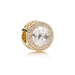 (afbeelding voor) Pandora Gouden Stralende Harten Bedel 750843CZ