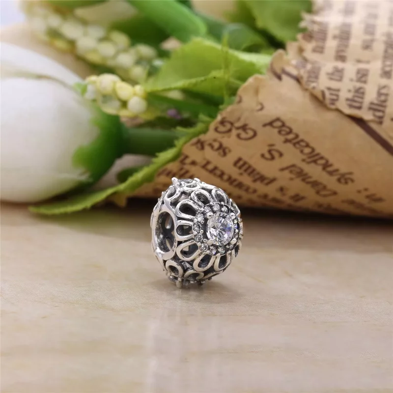 (afbeelding voor) Pandora Gouden & Zilveren Bloemen Schittering Bedel 750836CZ - Bekijken 3