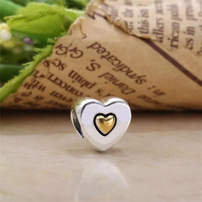 (afbeelding voor) PANDORA Happy Anniversary Heart Silver Bedel With 14K Heart - 791290 - Bekijken 2