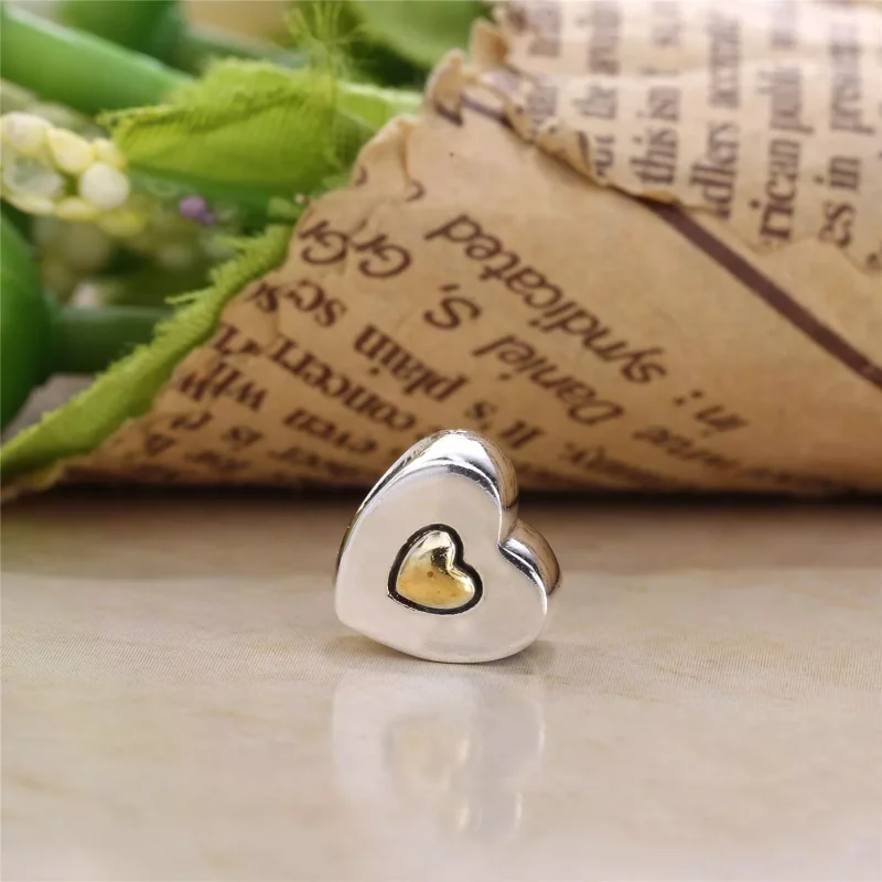 (afbeelding voor) PANDORA Happy Anniversary Heart Silver Bedel With 14K Heart - 791290 - Bekijken 3