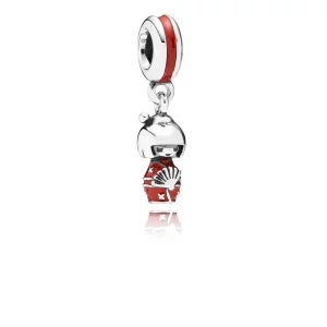 (afbeelding voor) PANDORA Japanese Doll Silver Dangle With Red Enamel - 791368En09