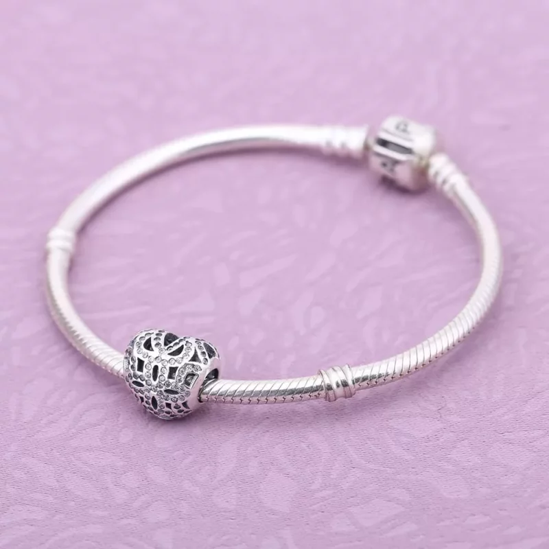 (afbeelding voor) PANDORA Lace Silver Bedel With Cubic Zirconia - 791284CZ - Bekijken 2