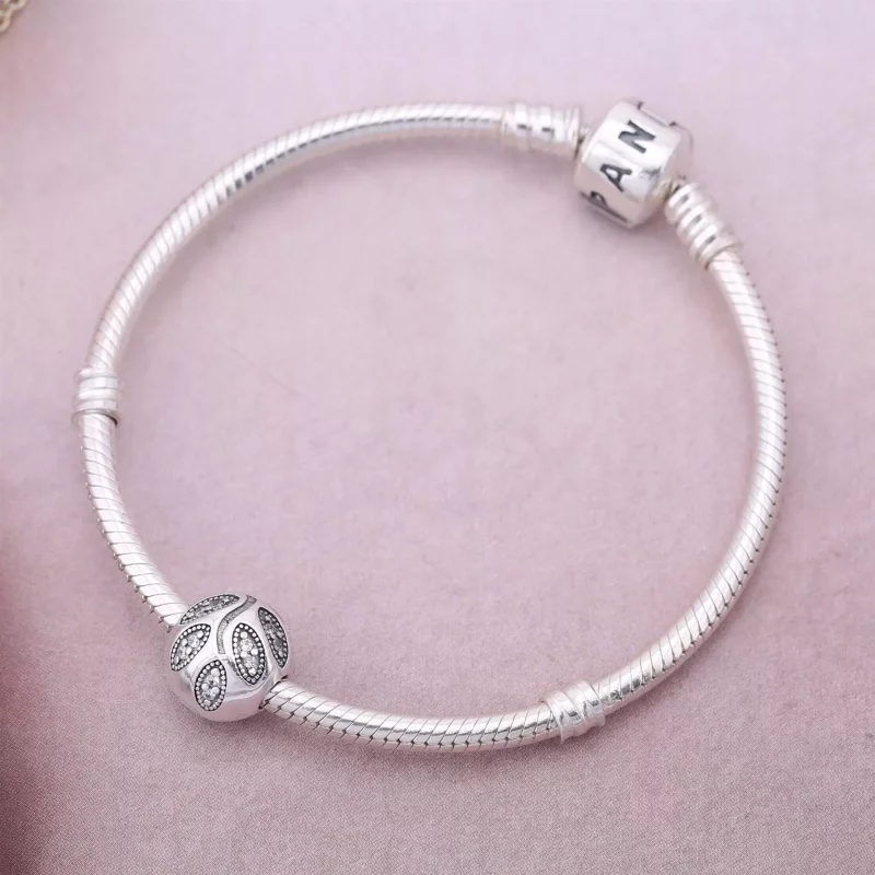 (afbeelding voor) PANDORA Leaves Silver Clip With Cubic Zirconia - 791416CZ - Bekijken 2
