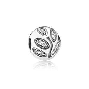 (afbeelding voor) PANDORA Leaves Silver Clip With Cubic Zirconia - 791416CZ