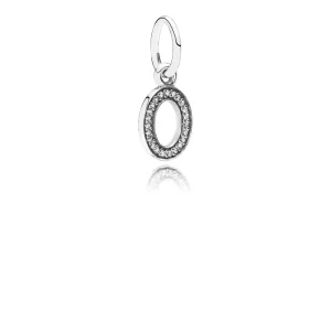 (afbeelding voor) PANDORA Letter O Silver Dangle With Cubic Zirconia - 791327CZ