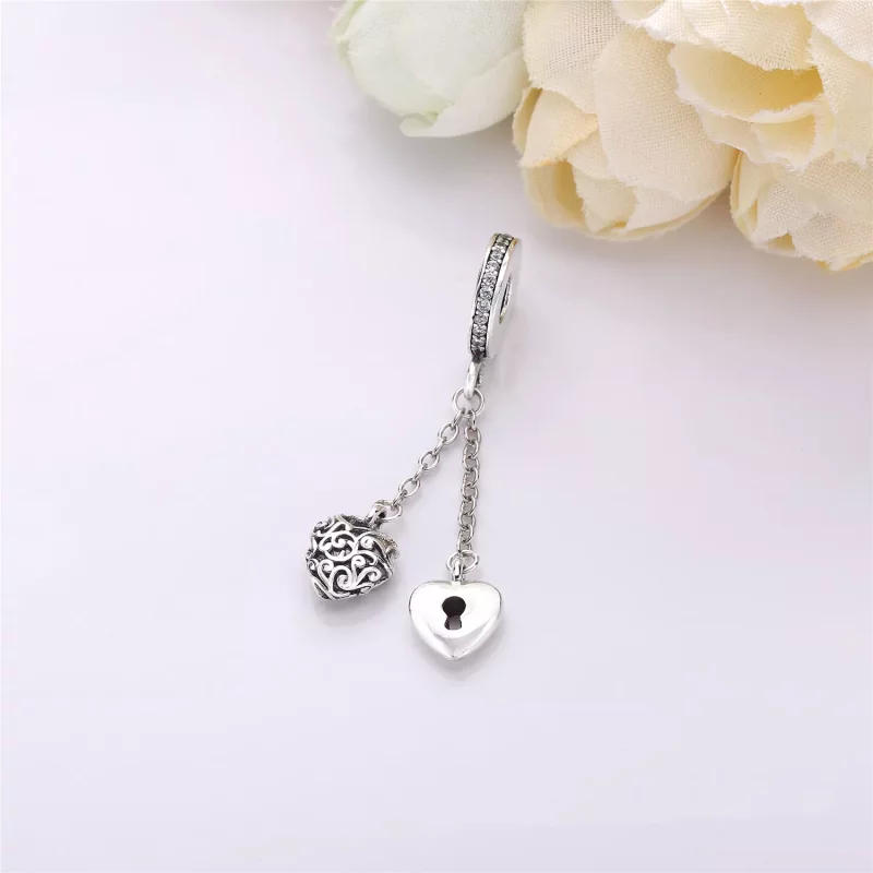 (afbeelding voor) PANDORA Lock & Heart Bedel 797642CZ - Bekijken 2