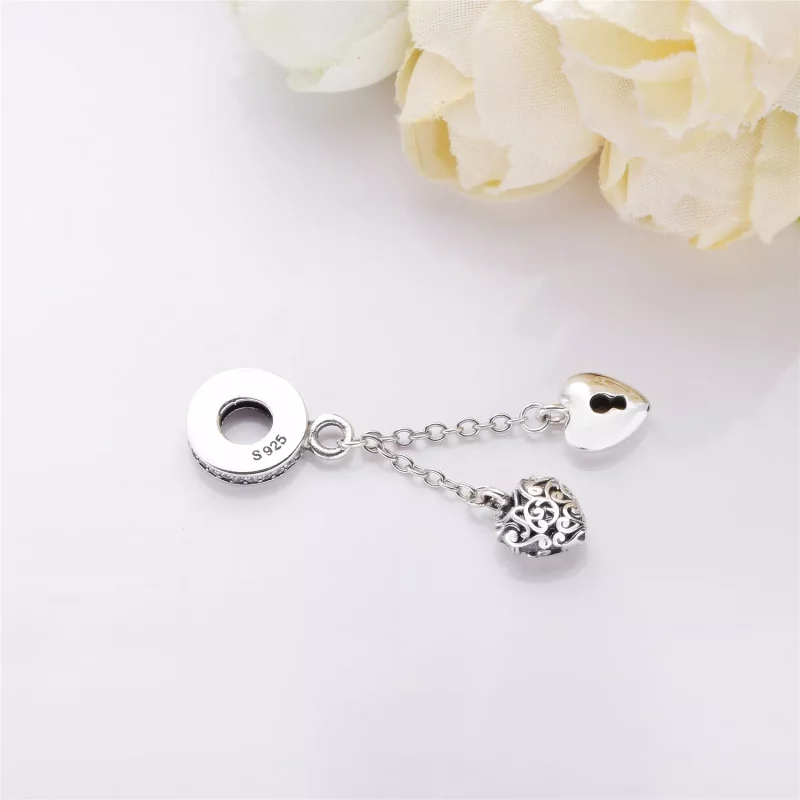(afbeelding voor) PANDORA Lock & Heart Bedel 797642CZ - Bekijken 3