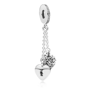 (afbeelding voor) PANDORA Lock & Heart Bedel 797642CZ