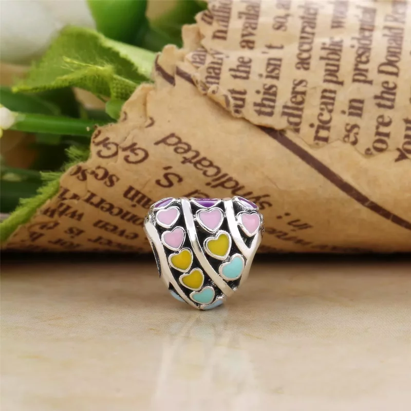 (afbeelding voor) PANDORA Multi-Colour Hearts Bedel - Bekijken 2