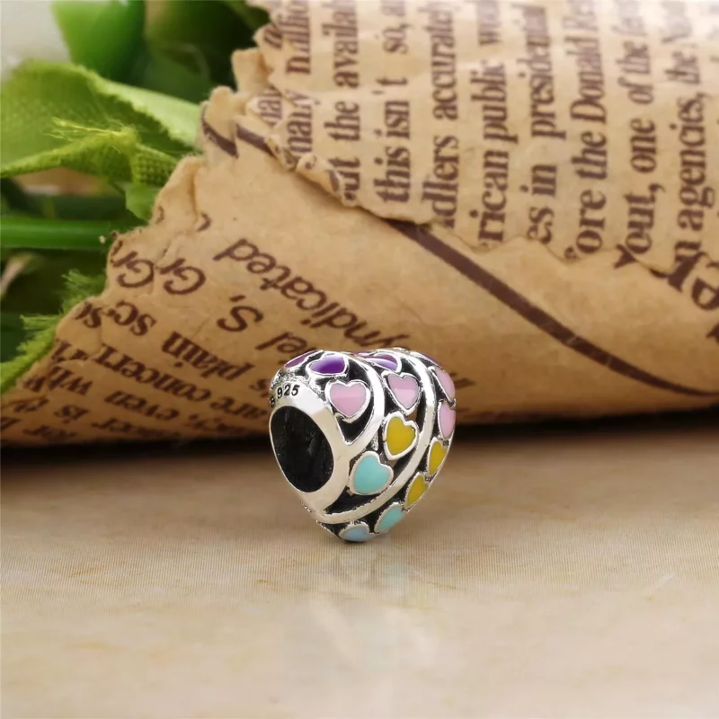 (afbeelding voor) PANDORA Multi-Colour Hearts Bedel - Bekijken 3