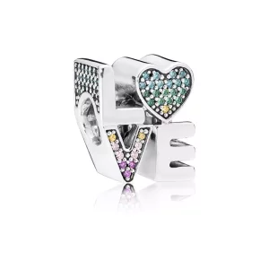 (afbeelding voor) PANDORA Multi-Colour Love Bedel