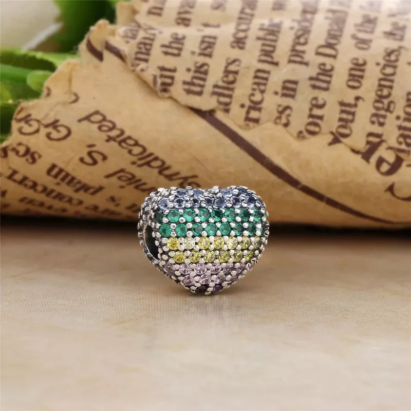 (afbeelding voor) PANDORA Multi-Colour Pavé Open My Heart Bedel - Bekijken 2
