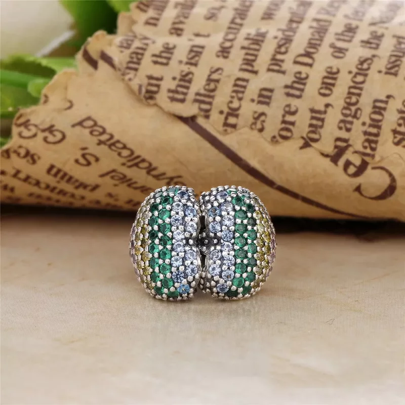 (afbeelding voor) PANDORA Multi-Colour Pavé Open My Heart Bedel - Bekijken 4