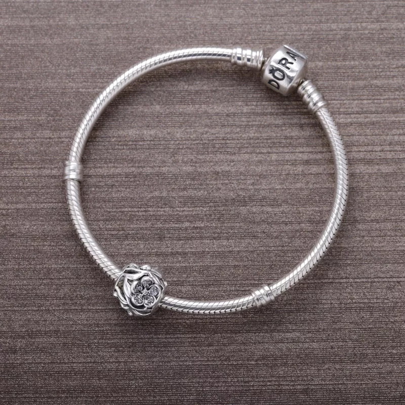 (afbeelding voor) PANDORA Openwork Floral Silver Bedel With Pave-Set Cubic Zirconia - 791419CZ - Bekijken 3