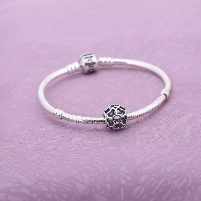 (afbeelding voor) PANDORA Openwork Primrose Silver Bedel - 791489 - Bekijken 2
