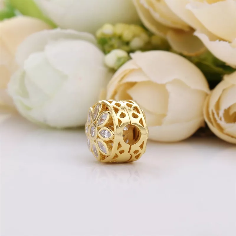 (afbeelding voor) PANDORA Opulent Flower Clip Bedel 757639CZ - Bekijken 3