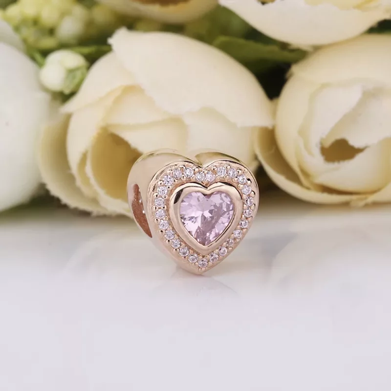 (afbeelding voor) PANDORA Panodra Rose Sparkling Love Bedel 787608NPM - Bekijken 2