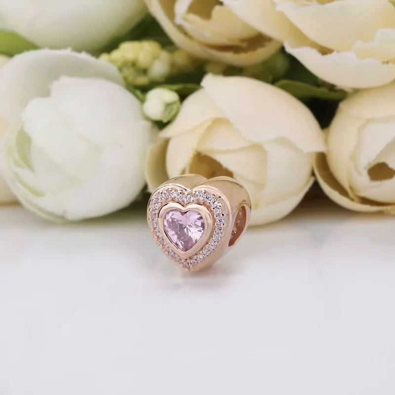 (afbeelding voor) PANDORA Panodra Rose Sparkling Love Bedel 787608NPM - Bekijken 3
