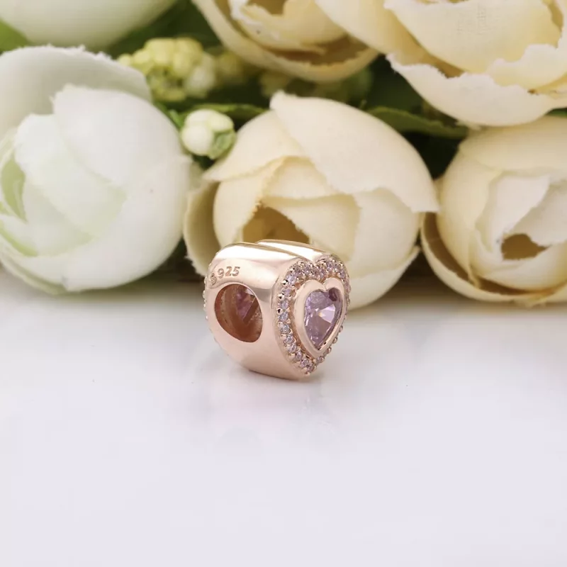 (afbeelding voor) PANDORA Panodra Rose Sparkling Love Bedel 787608NPM - Bekijken 4