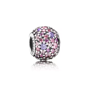 (afbeelding voor) PANDORA Pave Silver Bedel With Mixed Shades Of Pink And Purple Cubic Zirconia - 791261ACZmx