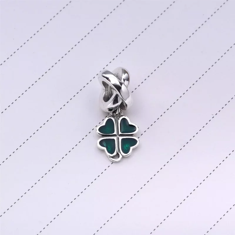 (afbeelding voor) PANDORA Pink Four-Leaf Clover Dangle Bedel - 790572En07 - Bekijken 3