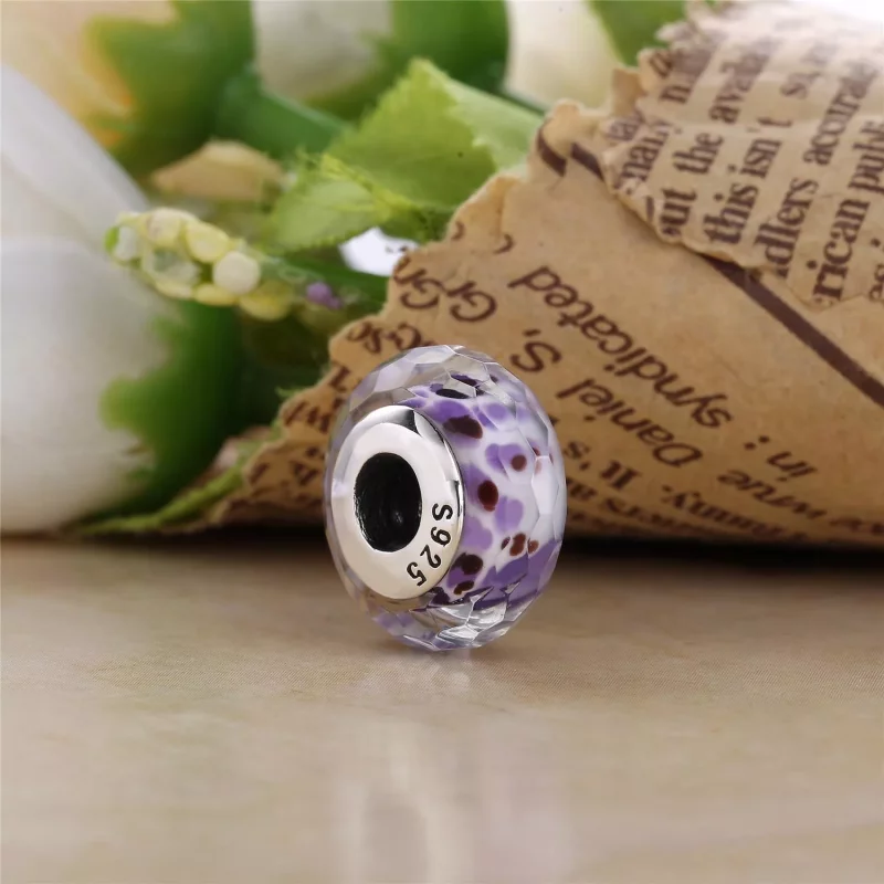 (afbeelding voor) PANDORA Pink Shibori Faceted Glass Bedel - 791608 - Bekijken 4