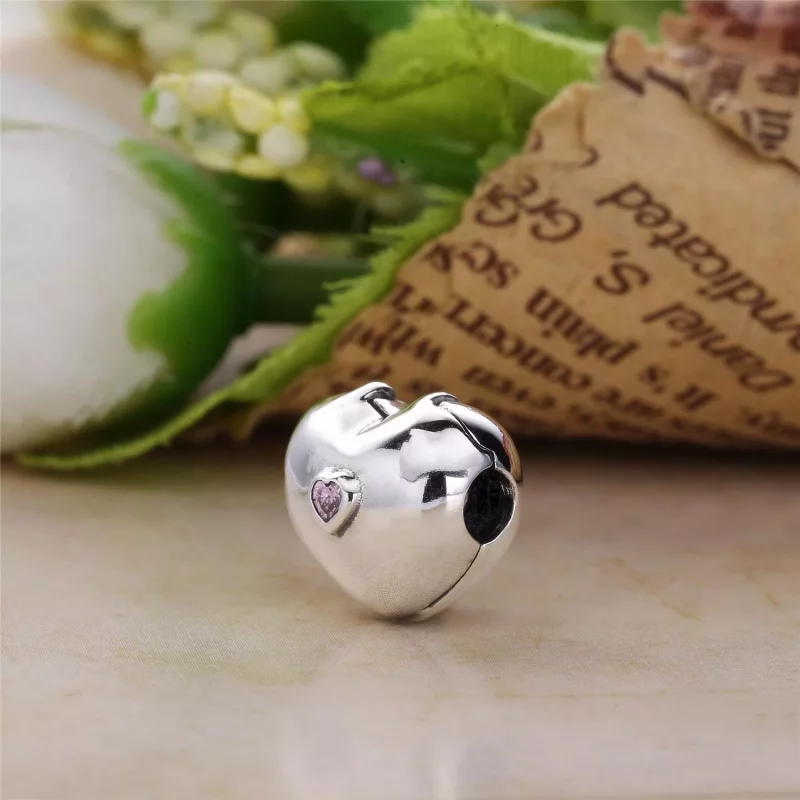 (afbeelding voor) PANDORA Pink Steady Heart Clip - 791981PCZ - Bekijken 3