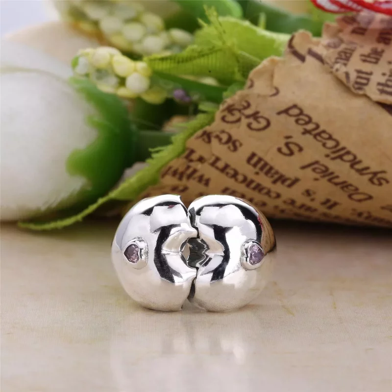 (afbeelding voor) PANDORA Pink Steady Heart Clip - 791981PCZ - Bekijken 4