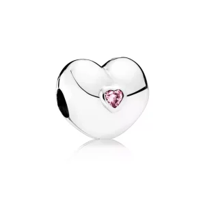 (afbeelding voor) PANDORA Pink Steady Heart Clip - 791981PCZ