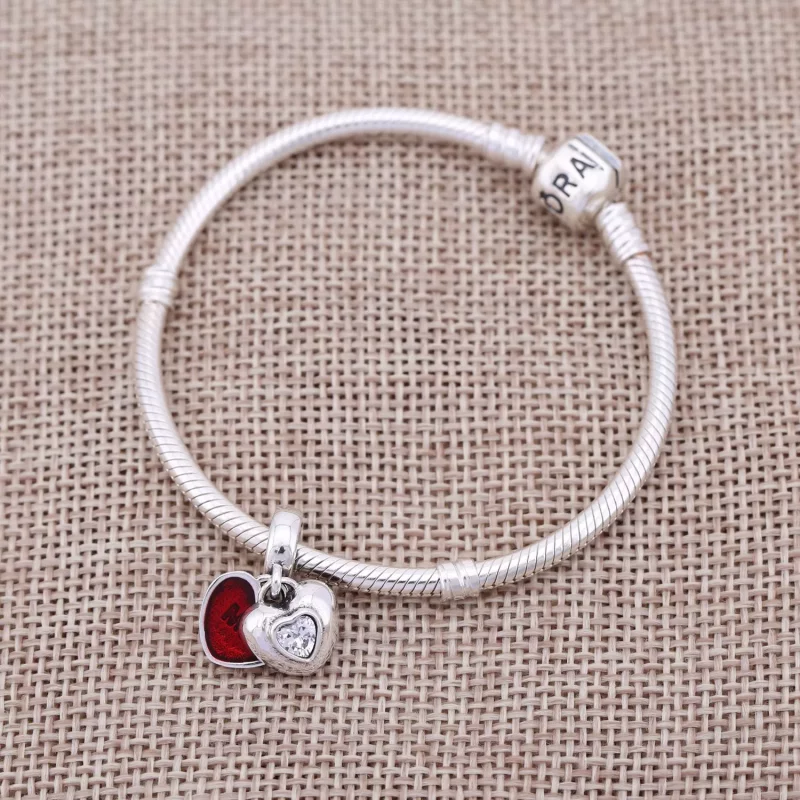 (afbeelding voor) PANDORA Pink You & Me Dangle Bedel - 791244CZ - Bekijken 2