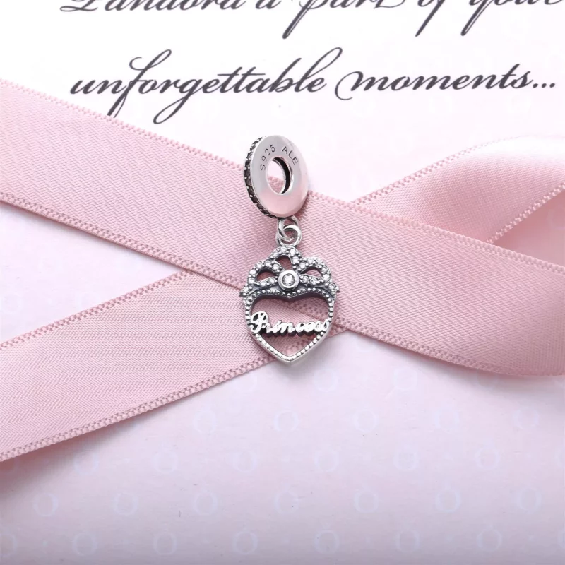 (afbeelding voor) PANDORA Princess Crown Heart Pendant Bedel - 791962CZ - Bekijken 2