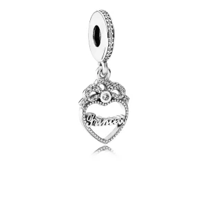 (afbeelding voor) PANDORA Princess Crown Heart Pendant Bedel - 791962CZ