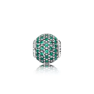 (afbeelding voor) PANDORA Prosperity Essence Collection Bedel In Silver With Green Crystal - 796061Ngc