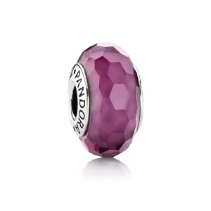 (afbeelding voor) PANDORA Purple Faceted Glass Bedel - 791071