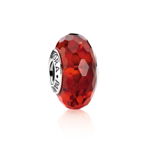 (afbeelding voor) PANDORA Red Faceted Glass Bedel - 791066