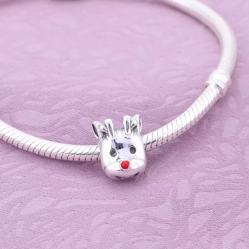 (afbeelding voor) PANDORA Red-Nosed Reindeer Bedel - 791781En39 - Bekijken 2