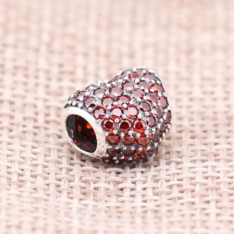 (afbeelding voor) PANDORA Red Pavé Heart Bedel - 791052CZr - Bekijken 2